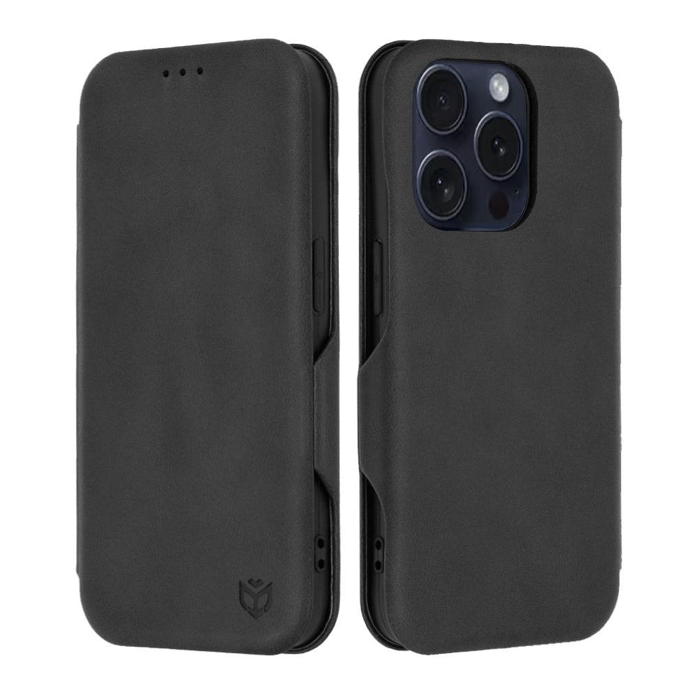 Kuori Apple iPhone 15 Pro:lle, Techsuit, Safe Wallet Plus, Musta