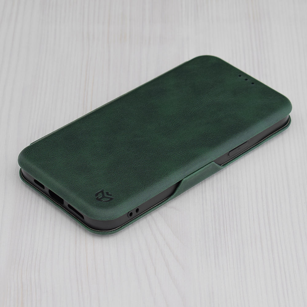 Kuori Apple iPhone 15 Pro:lle, Techsuit, Safe Wallet Plus, Vihreä