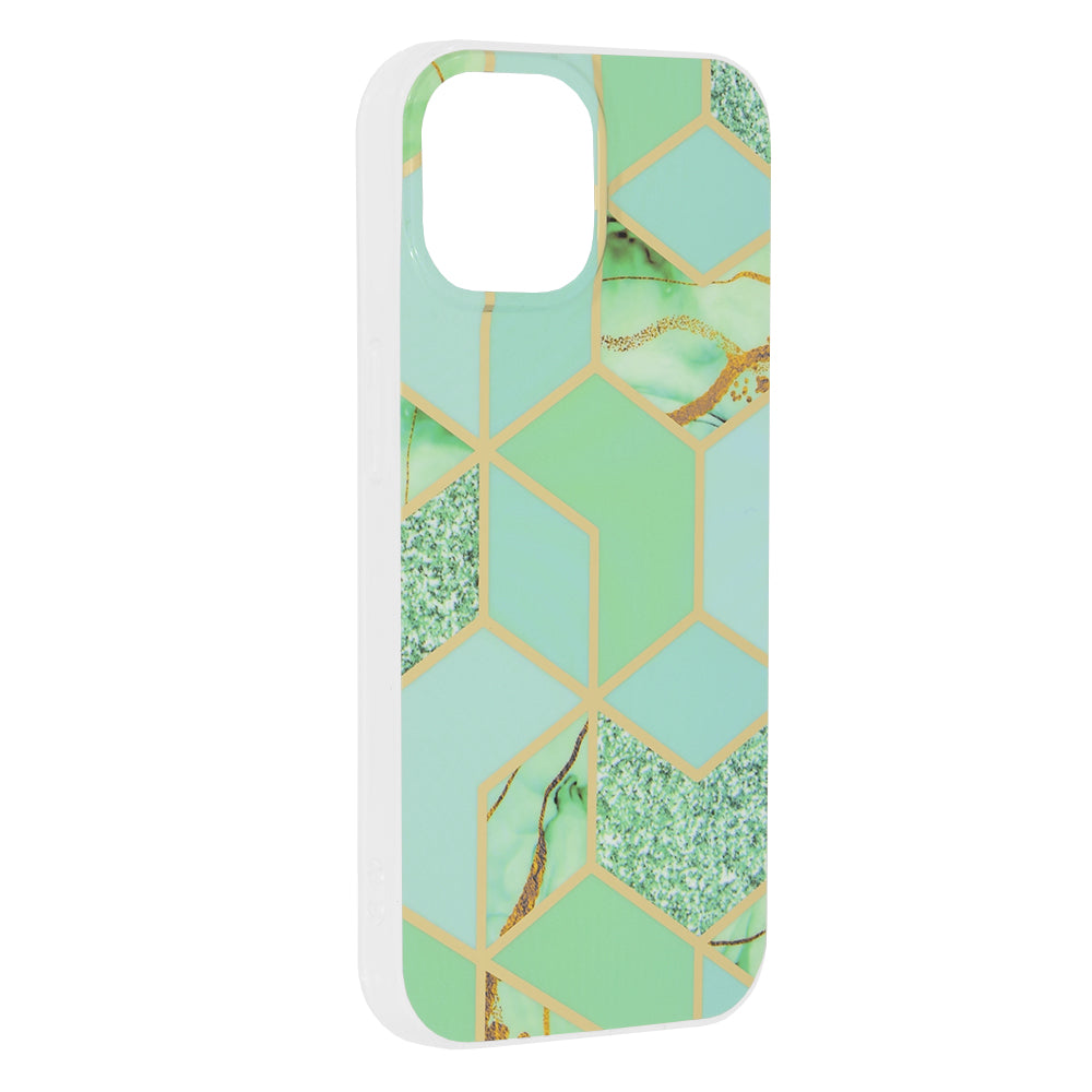 Kuori Apple iPhone 15:lle, Techsuit, Marble, Vihreä