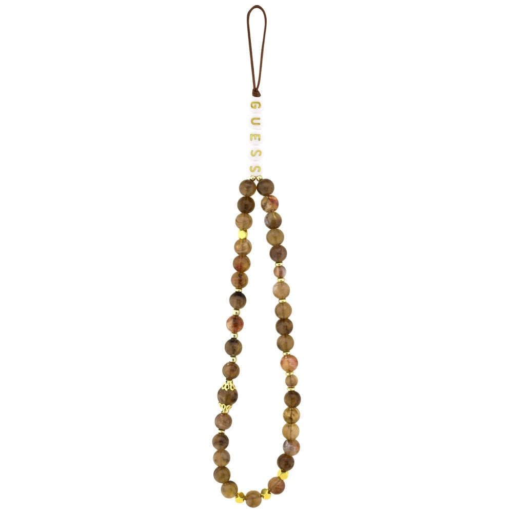 Suojakotelo Apple iPhone 16:lle, Guess, 4G Classic Logo with Strap, Ruskea