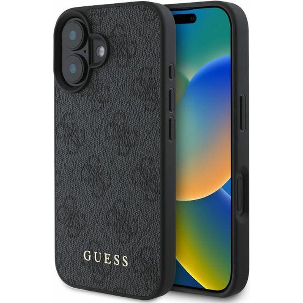 Suojakotelo Apple iPhone 16:lle, Guess, 4G Classic, Musta
