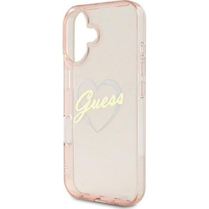 Kotelo Apple iPhone 16:lle, Guess, IML Heart, Pinkki