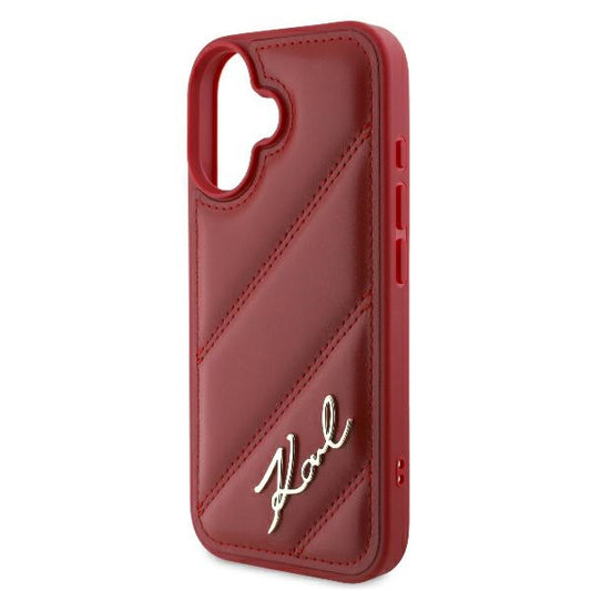 Kotelo Apple iPhone 16:lle, Karl Lagerfeld, Diagonal Quilted Script, Rosie