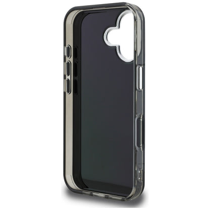 Case for Apple iPhone 16, Karl Lagerfeld, IML Aquarelle Logo Karl & Choupette, Black