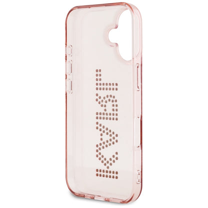 Kotelo Apple iPhone 16:lle, Karl Lagerfeld, IML Rhinestones Pink Logo, Pinkki