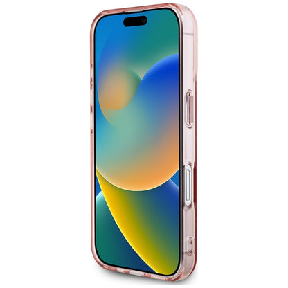 Kotelo Apple iPhone 16:lle, Karl Lagerfeld, IML Rhinestones Pink Logo, Pinkki