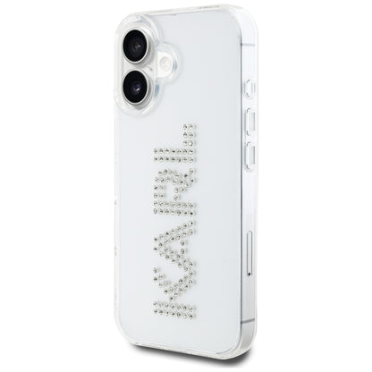 Kotelo Apple iPhone 16:lle, Karl Lagerfeld, IML Rhinestones Transparent Logo, Läpinäkyvä