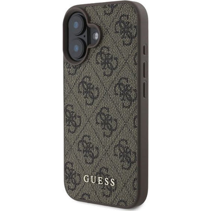 Suojakotelo Apple iPhone 16 Plus, Guess, 4G Classic, Ruskea