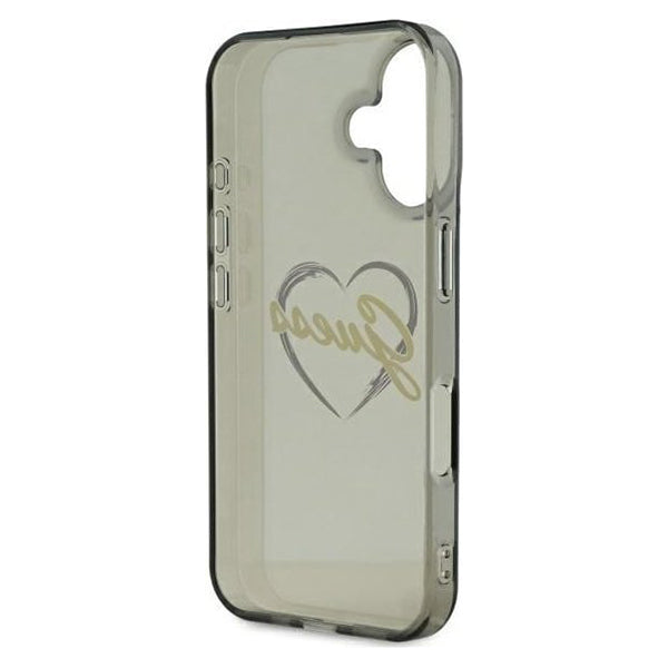 Suojakotelo Apple iPhone 16 Plus, Guess, IML Heart, Musta