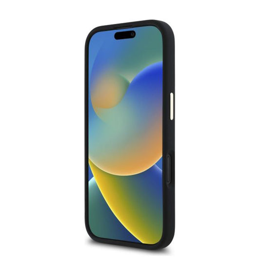 Suojakotelo Apple iPhone 16 Plus, Guess, Script Metal Logo & Frame, Musta