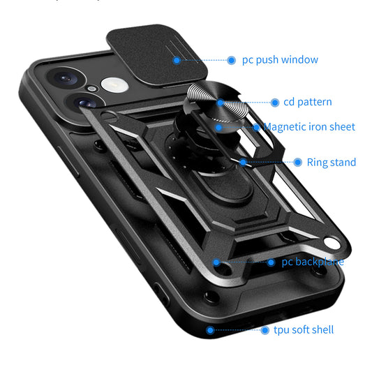 Kuori Apple iPhone 16 Plus:lle, Techsuit, CamShield, Sininen