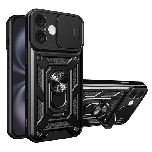 Kuori Apple iPhone 16 Plus -puhelimelle, Techsuit, CamShield, Musta