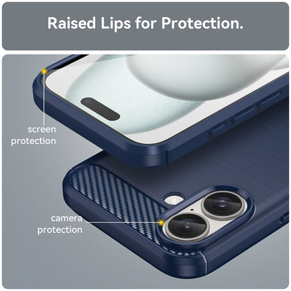 Case for Apple iPhone 16 Plus, Techsuit, Carbon, Blue
