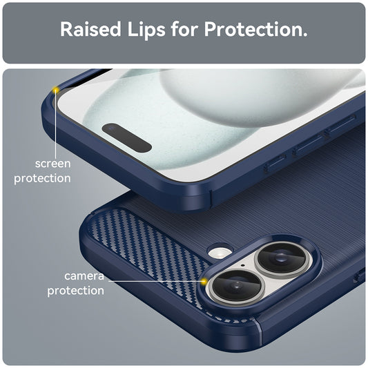Kuori Apple iPhone 16 Plusille, Techsuit, Hiili, Sininen