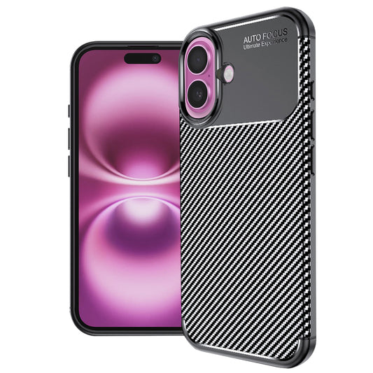 Kuori Apple iPhone 16 Plus:lle, Techsuit, Hiilikuitu, Musta
