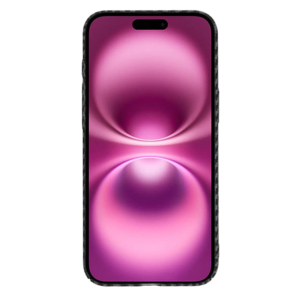 Kuori Apple iPhone 16 Plusille, Techsuit, Carbonite FiberShell, Musta