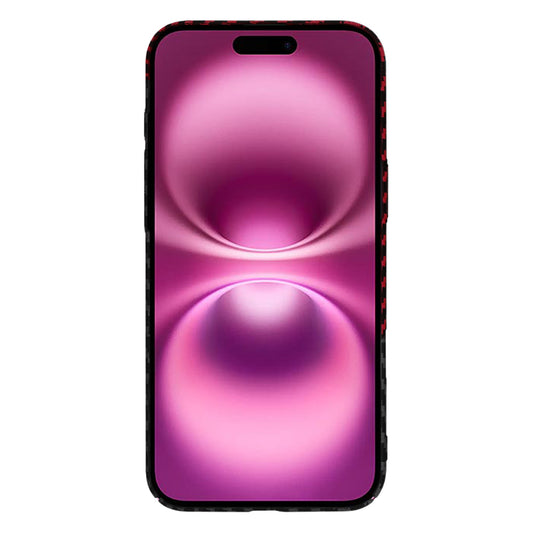 Kuori Apple iPhone 16 Plus:lle, Techsuit, Carbonite FiberShell, Musta Punainen