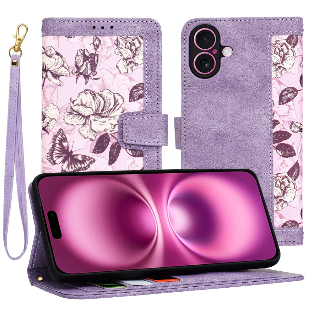 Kuori Apple iPhone 16 Plusille, Techsuit, FlipCraft, Violetti