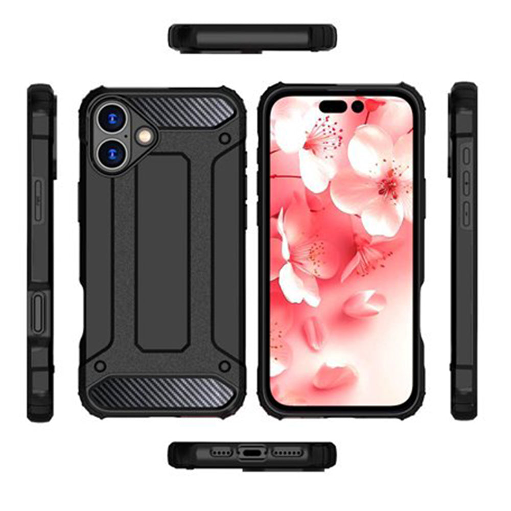Kuori Apple iPhone 16 Plusille, Techsuit, Hybrid Armor, Musta