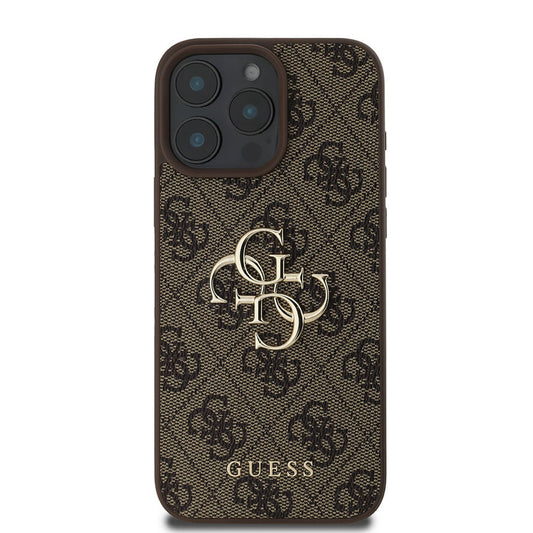 Suojakotelo Apple iPhone 16 Prolle, Guess, 4G Big Logo, Ruskea