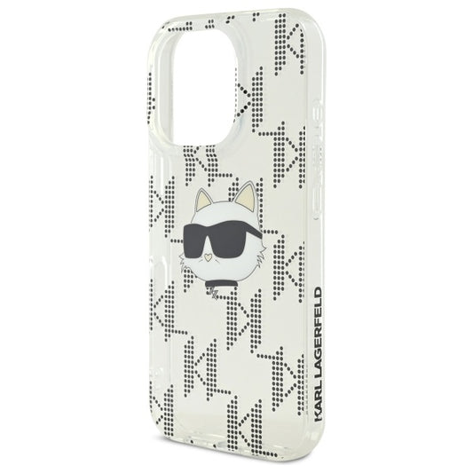Case for Apple iPhone 16 Pro, Karl Lagerfeld, IML Luxury Electroplated Choupette's Head, Transparent