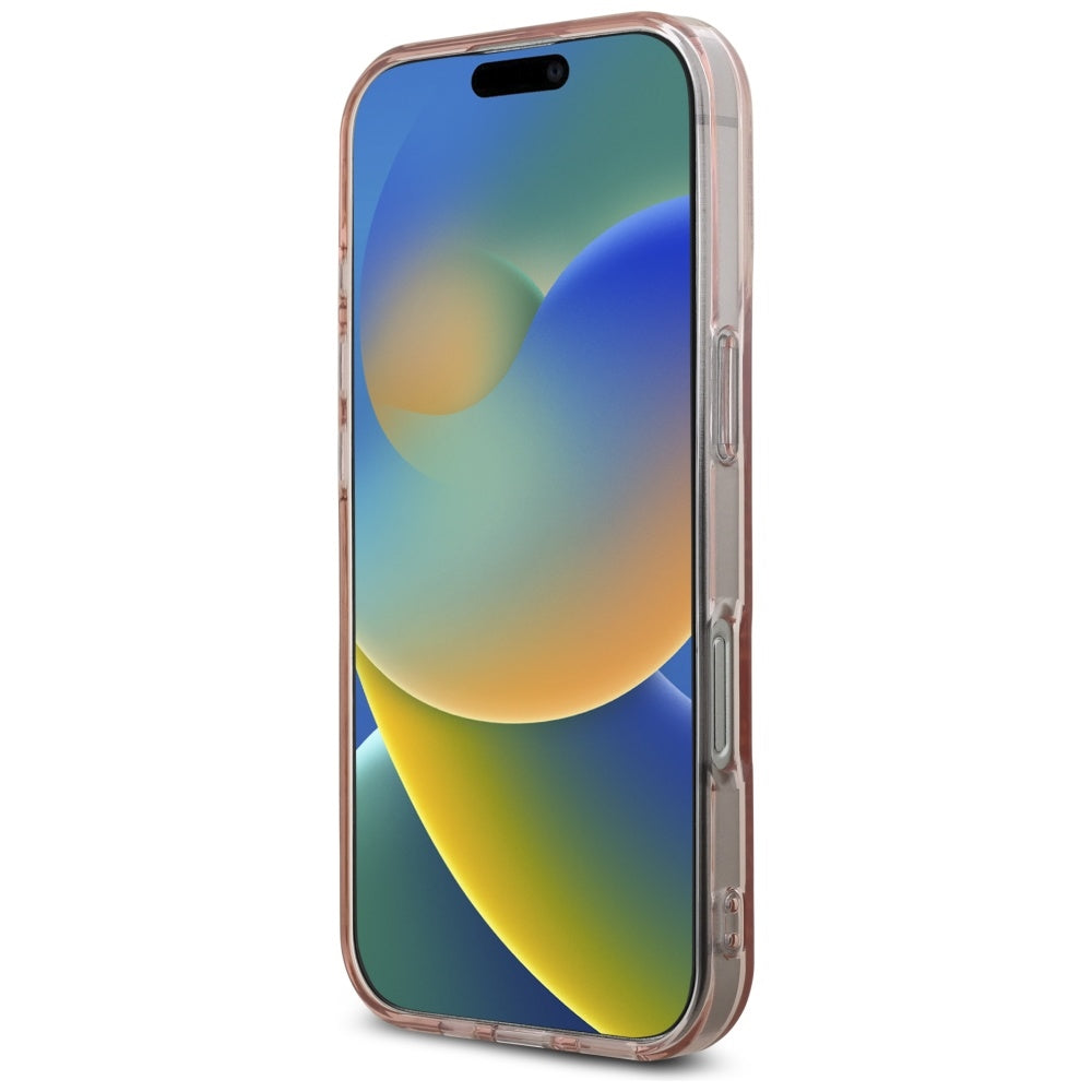 Kotelo Apple iPhone 16 Prolle, Karl Lagerfeld, IML Rhinestones Pink Logo, Pinkki