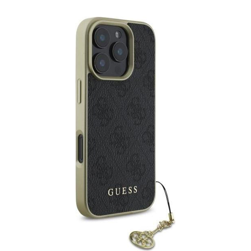 Suojakotelo Apple iPhone 16 Pro Max, Guess, 4G Charm, Musta