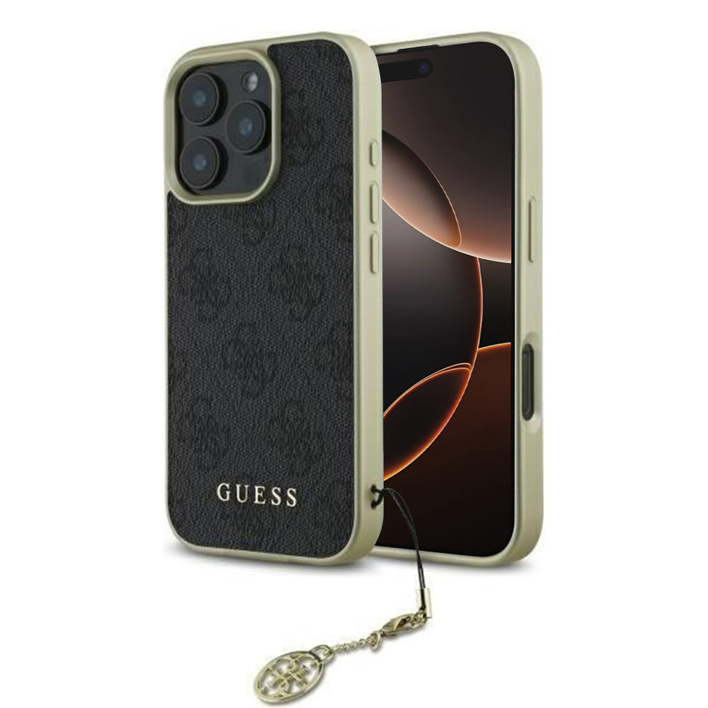 Suojakotelo Apple iPhone 16 Pro Max, Guess, 4G Charm, Musta