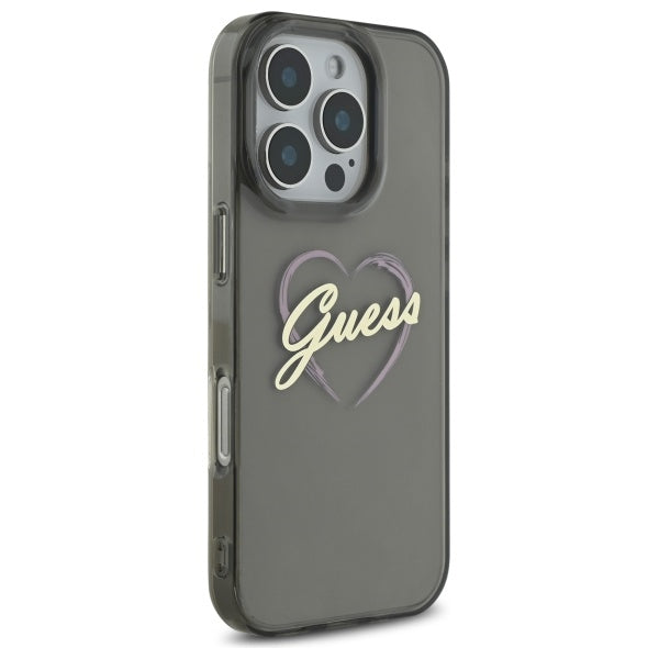 Suojakotelo Apple iPhone 16 Pro Max, Guess, IML Heart, Musta
