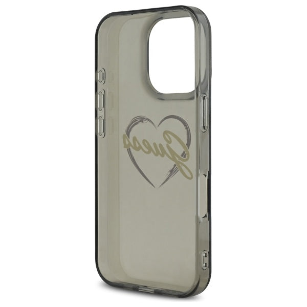 Suojakotelo Apple iPhone 16 Pro Max, Guess, IML Heart, Musta