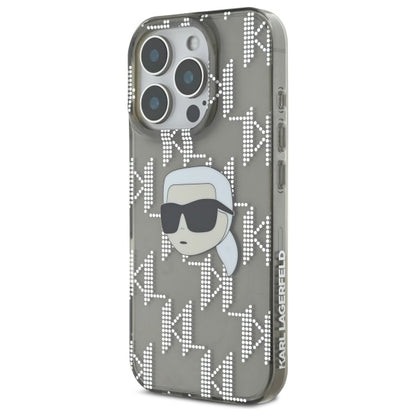 Kotelo Apple iPhone 16 Pro Max:lle, Karl Lagerfeld, IML Luxury Electroplated Karl's Head, Musta