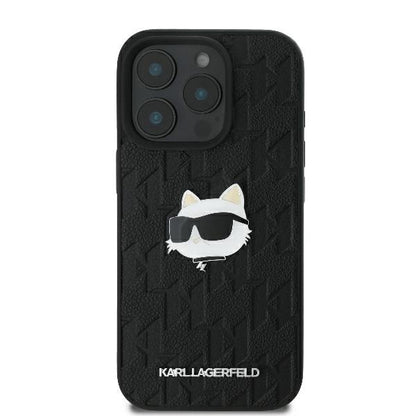 Kotelo Apple iPhone 16 Pro Max:lle, Karl Lagerfeld, Monogram Choupette's Head, Musta