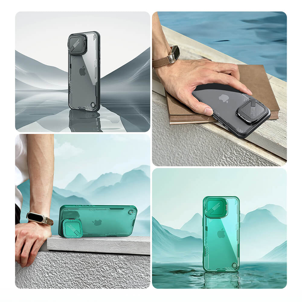 Kuori Apple iPhone 16 Pro Maxille, Nillkin, Iceblade Prop (ilman kameran aukkoa), Vihreä