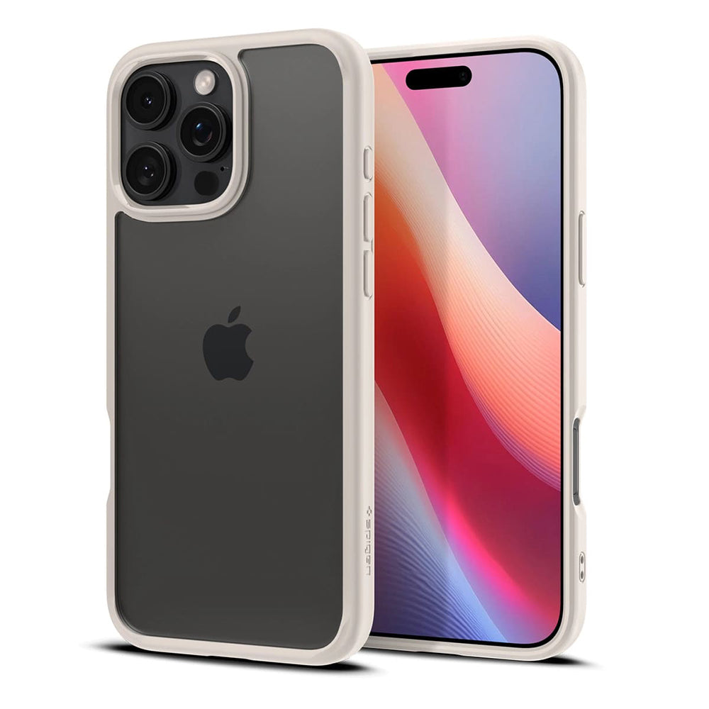 Kotelo Apple iPhone 16 Pro Max, Spigen, Ultra Hybrid, Beige ACS08385