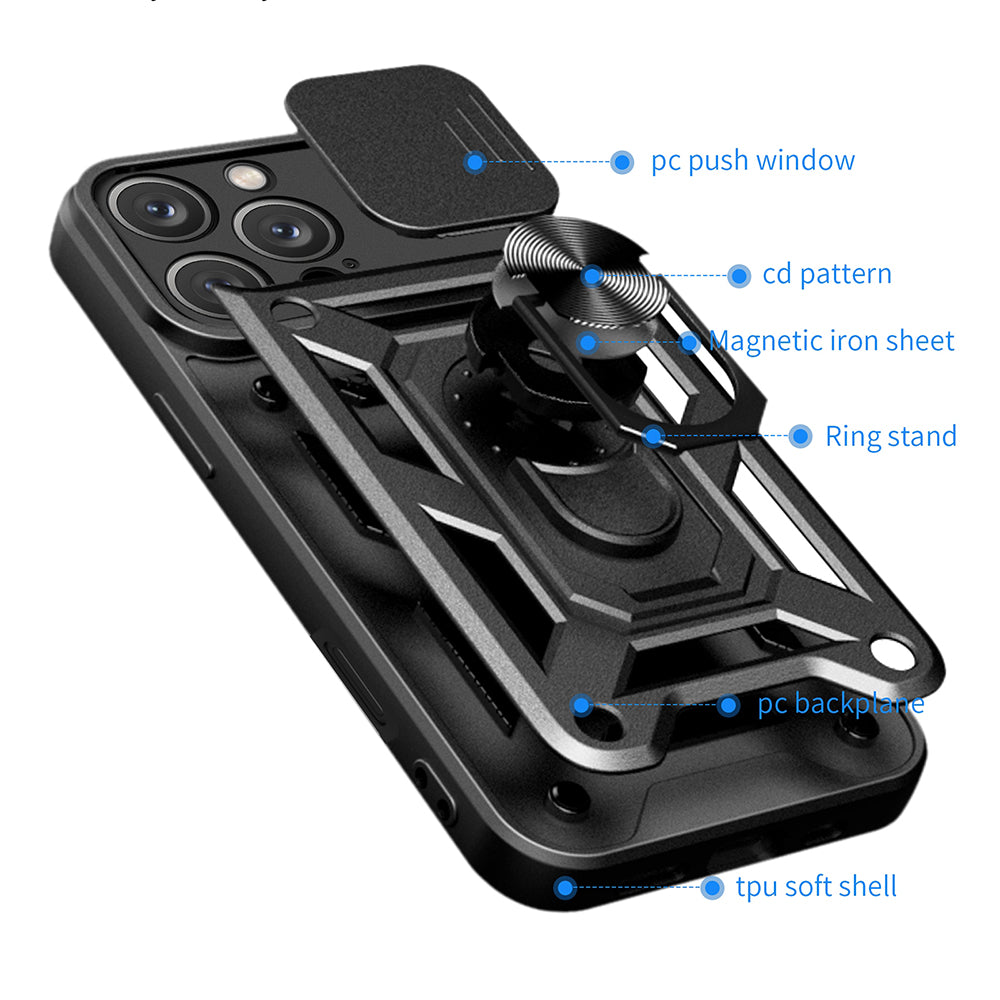 Kuori Apple iPhone 16 Pro Maxille, Techsuit, CamShield, Vaaleanpunainen
