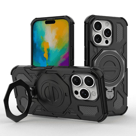 Kuori Apple iPhone 16 Pro Maxille, Techsuit, Carbon Shield Pro, Musta