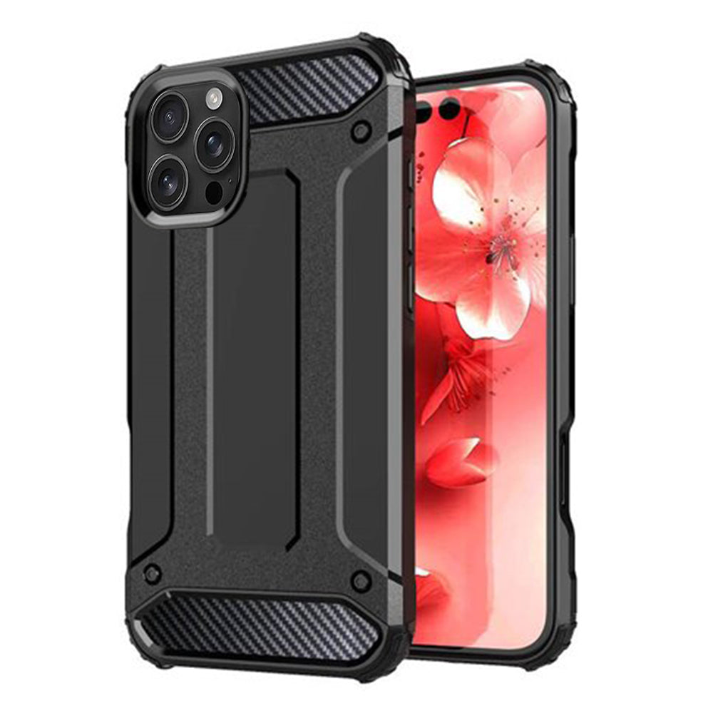 Kuori Apple iPhone 16 Pro Maxille, Techsuit, Hybrid Armor, Musta