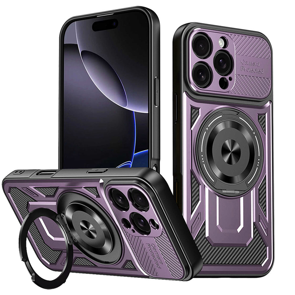 Kuori Apple iPhone 16 Pro Maxille, Techsuit, RuggedCam, Violetti