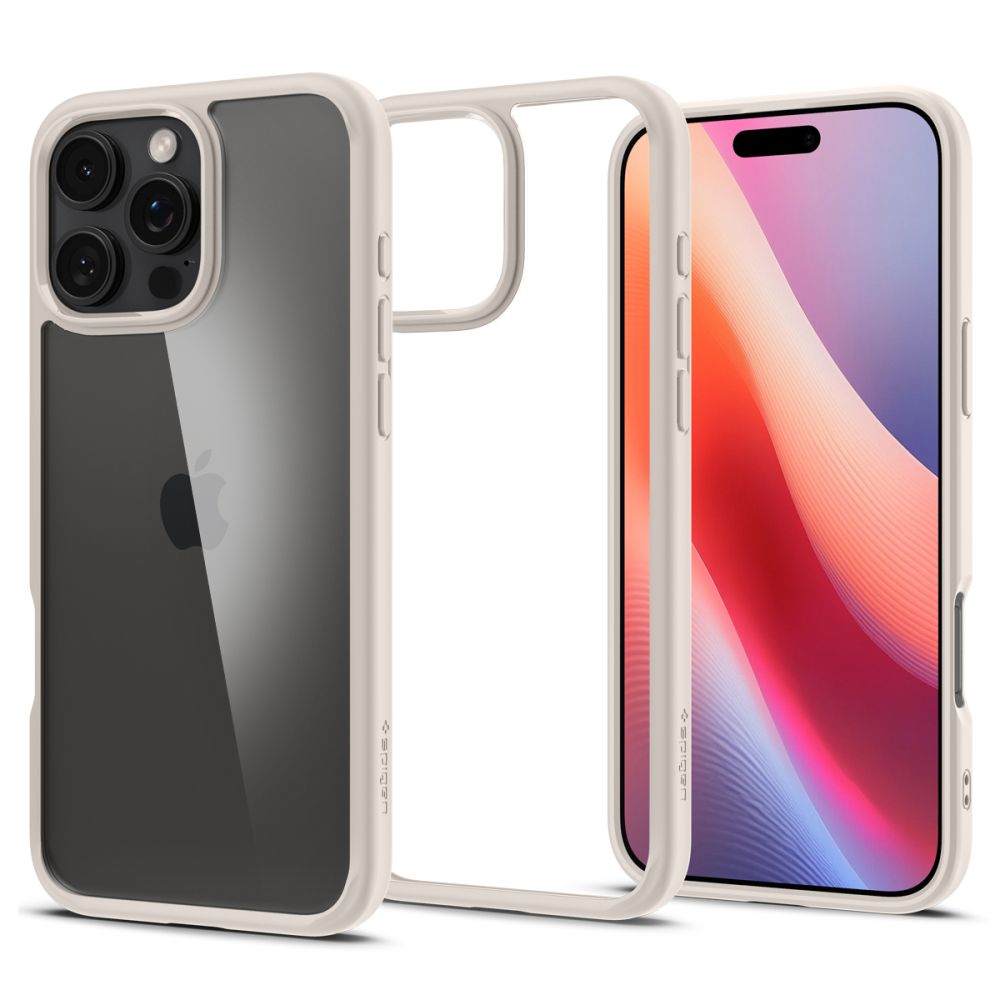 Kotelo Apple iPhone 16 Prolle, Spigen, Ultra Hybrid, Beige ACS08127