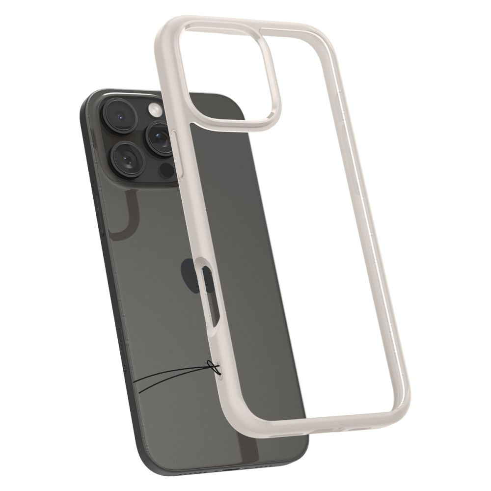 Kotelo Apple iPhone 16 Prolle, Spigen, Ultra Hybrid, Beige ACS08127