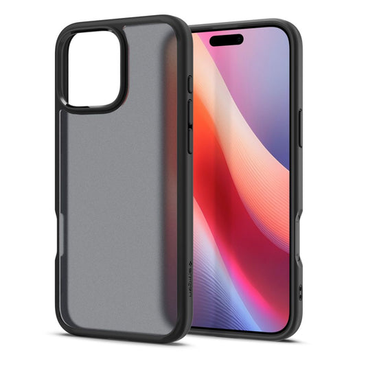 Kuori Apple iPhone 16 Pro:lle, Spigen, Ultra Hybrid, Musta satiini ACS08124