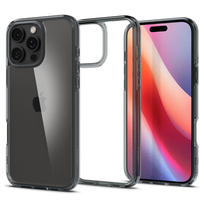 Kotelo Apple iPhone 16 Prolle, Spigen, Ultra Hybrid, Savunharmaa ACS08123