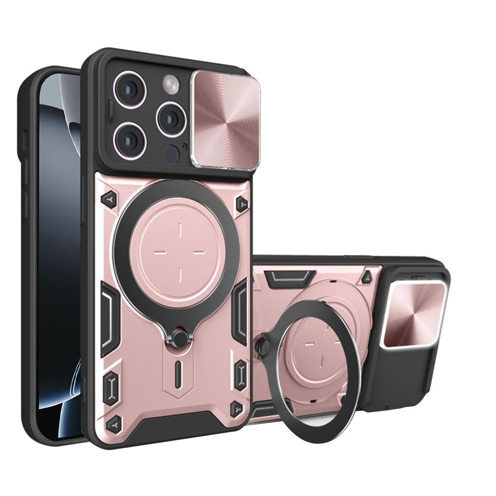 Kuori Apple iPhone 16 Pro:lle, Techsuit, CamGuard Pro, vaaleanpunainen kulta