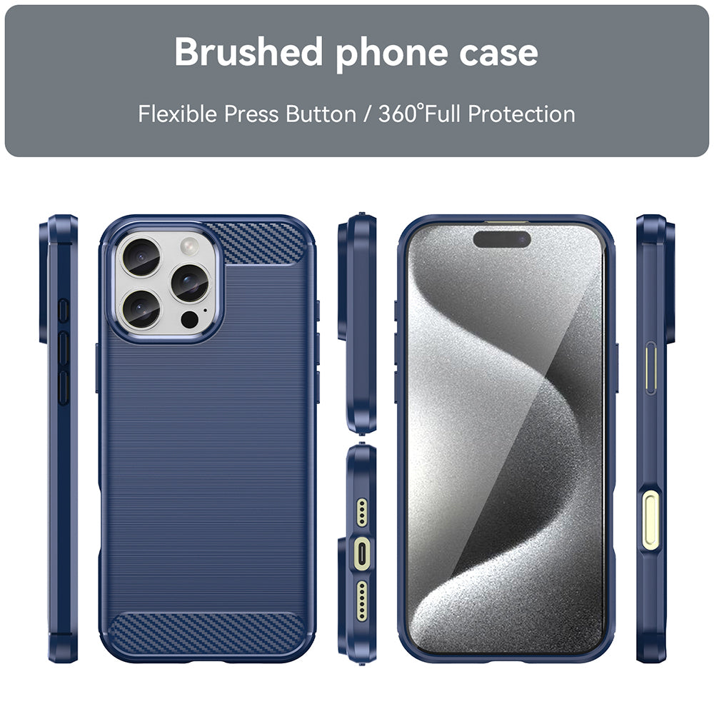 Case for Apple iPhone 16 Pro, Techsuit, Carbon, Blue
