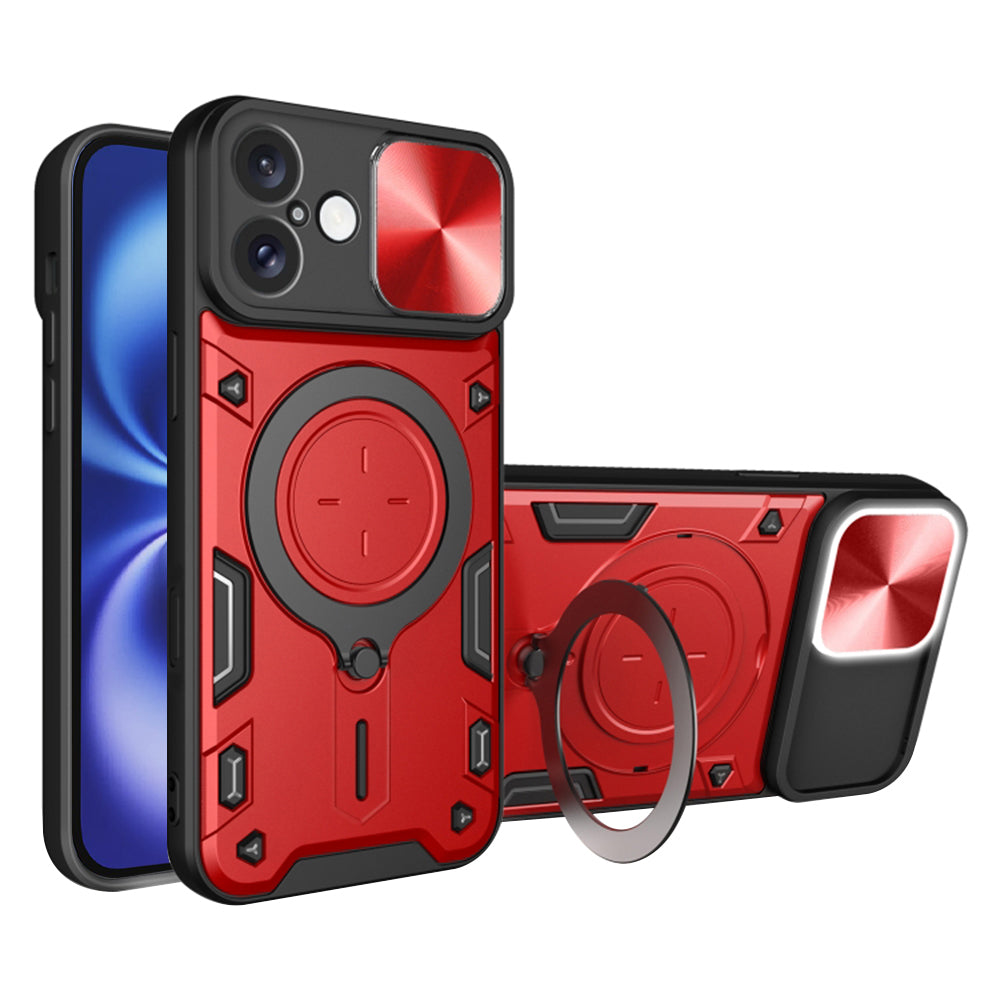 Kuori Apple iPhone 16:lle, Techsuit, CamGuard Pro, Punainen