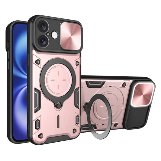 Kuori Apple iPhone 16:lle, Techsuit, CamGuard Pro, Ruusukulta