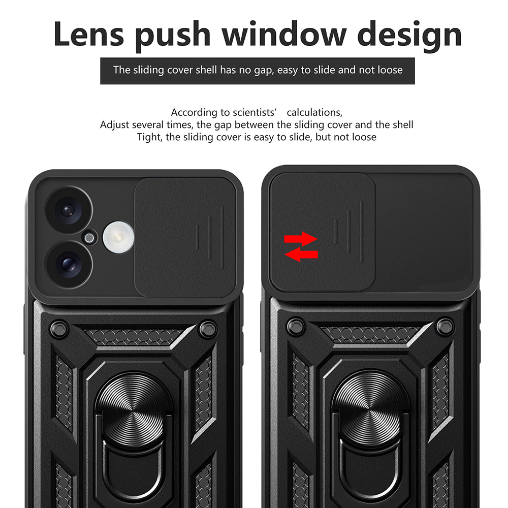 Case for Apple iPhone 16, Techsuit, CamShield, Black
