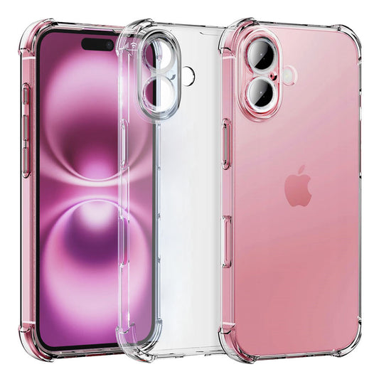 Kuori Apple iPhone 16:lle, Techsuit, Iskunkestävä Kirkas, Läpinäkyvä