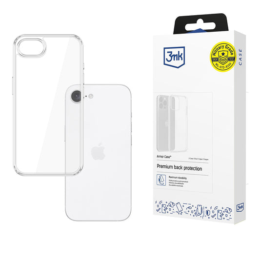 Kuori Apple iPhone 17e / 16e:lle, 3MK, Armor, Läpinäkyvä