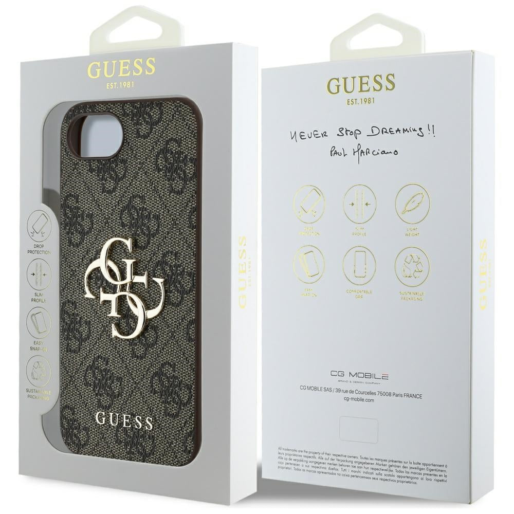 Suojakotelo Apple iPhone 16e:lle, Guess, 4G Big Logo, Musta